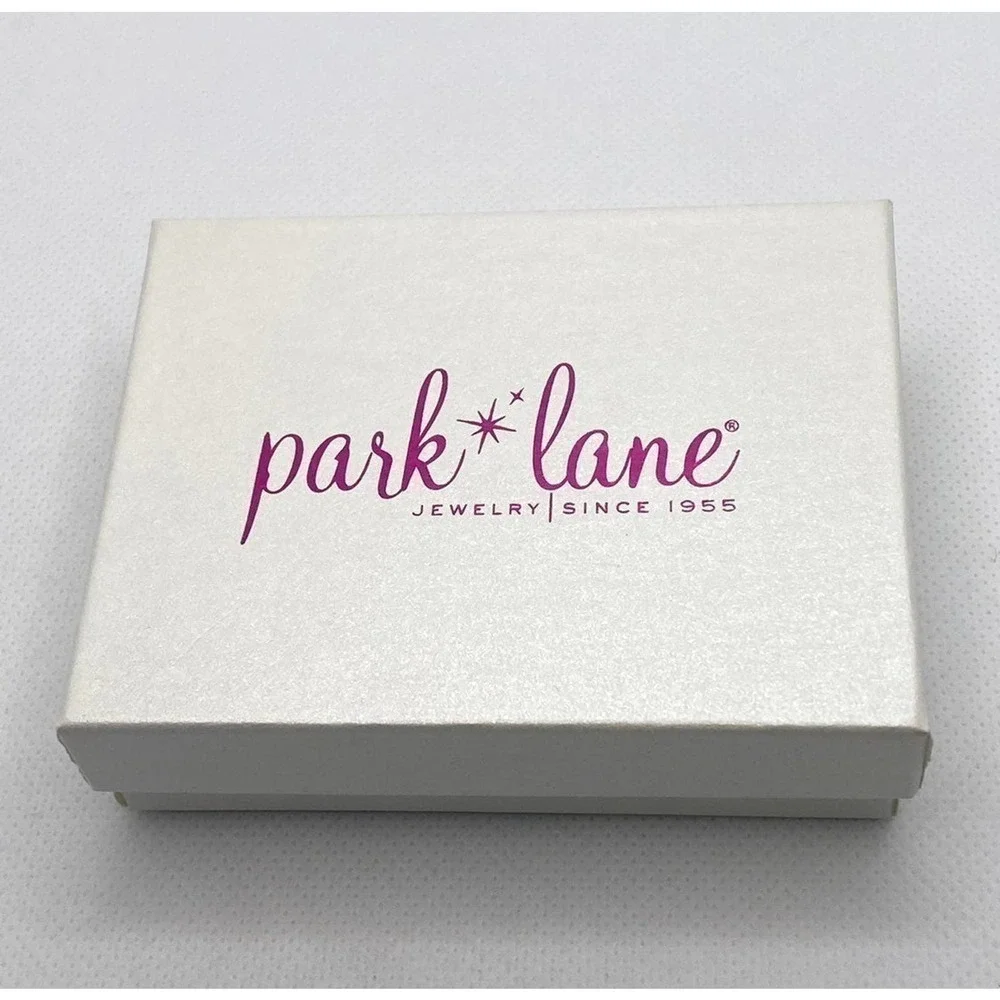 Park Lane Hailee Earrings White Iridescent Druzy Inspired Gold Finish